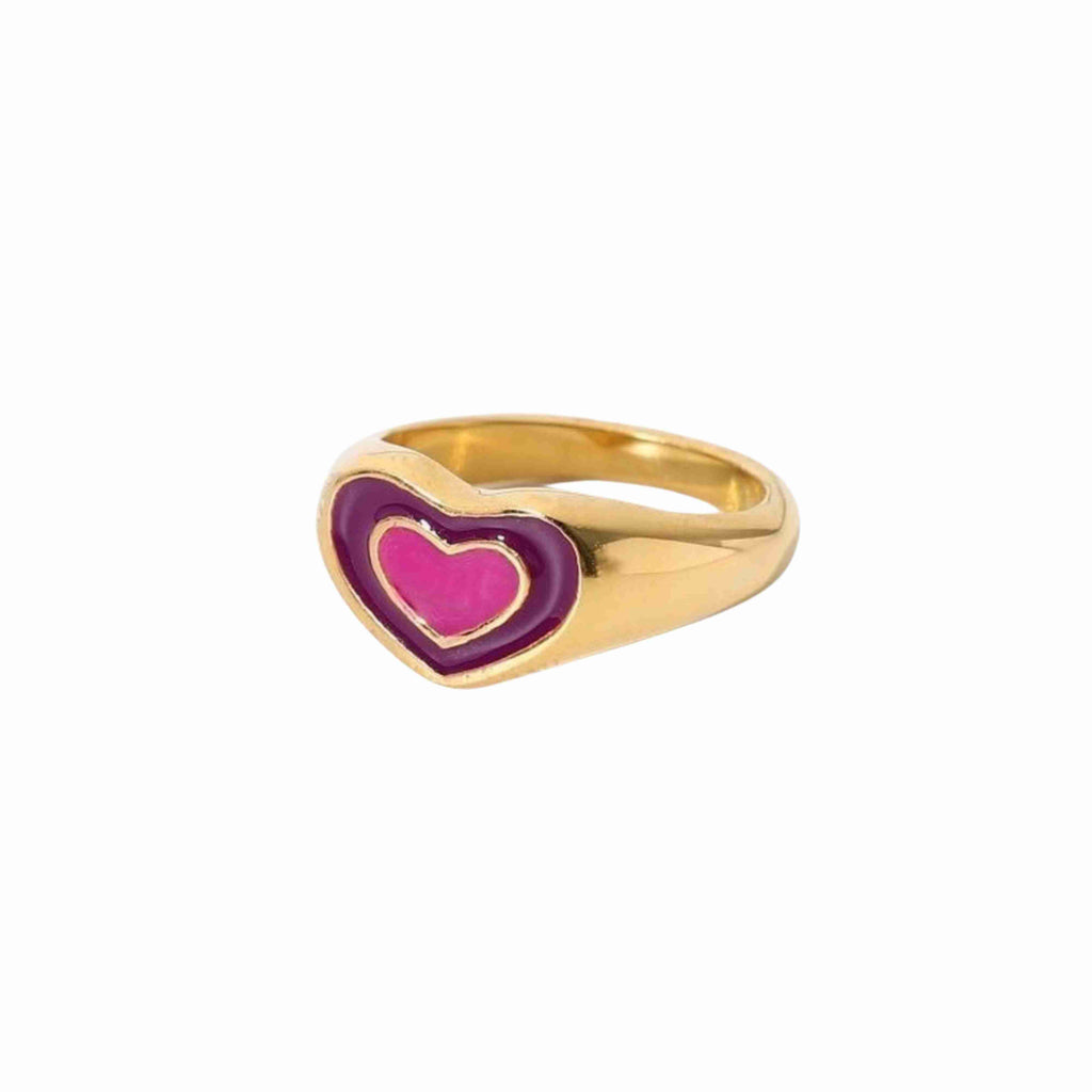 Heart Violet Gold Ring