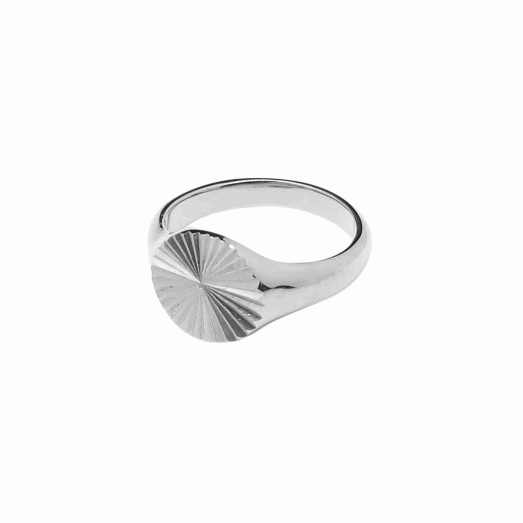 Spiral Circle Ring Silver